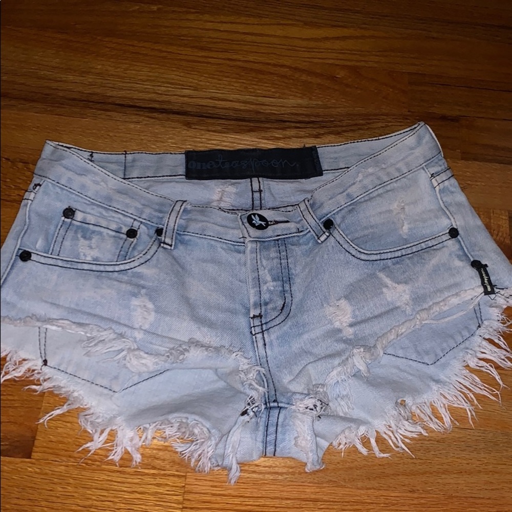 One Teaspoon Bonita Light Blue Shorts